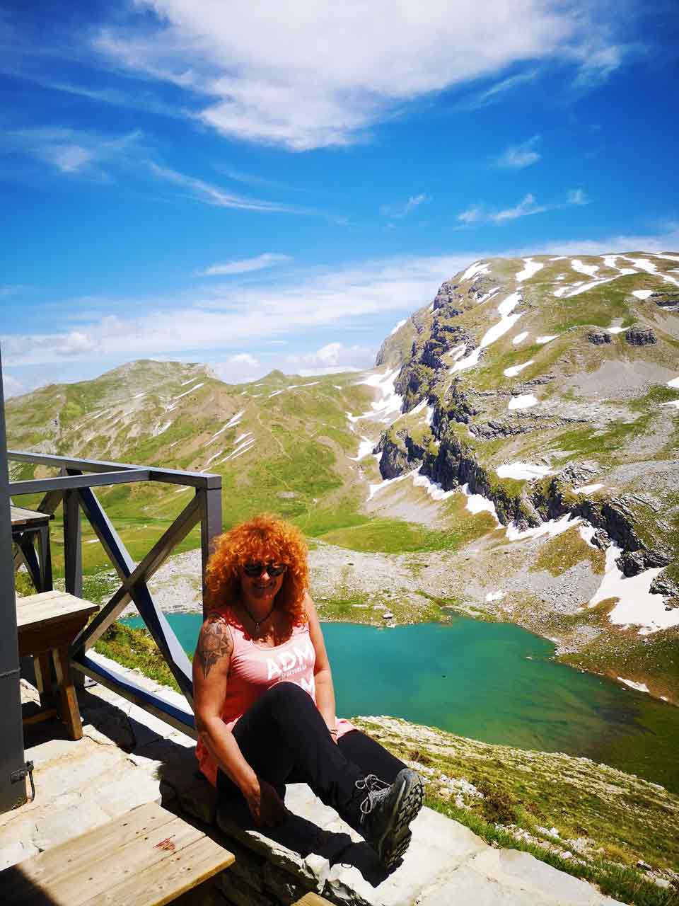 curly nomad europe greece epirus papigo alpine lake hiking mountain meadows drakolimni where the dragons live photo